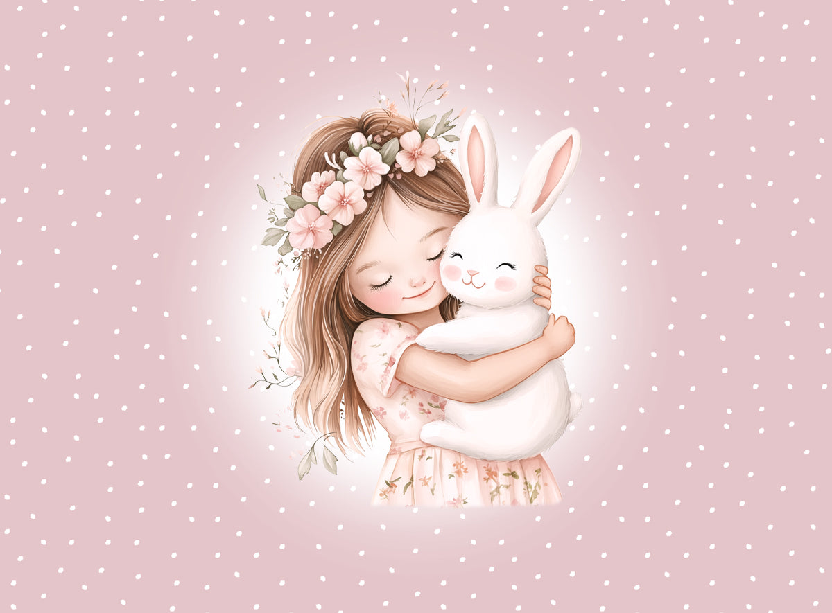 *70cm!!! Bunny Girl Rose Panel* Bio Jersey Panel *Ostern 2026 Serie* Eigenproduktion