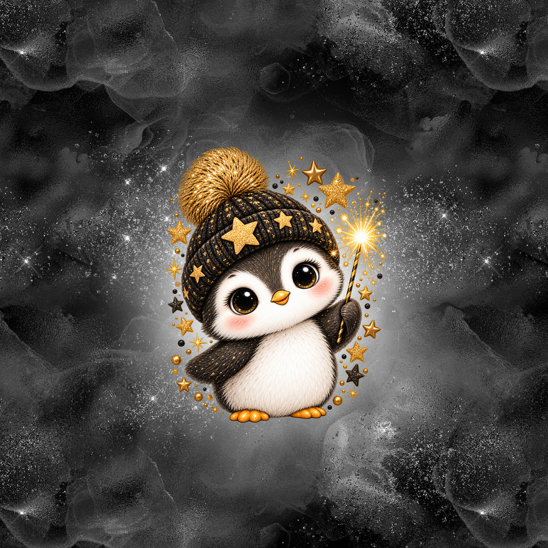 New Years Pinguin Panel New Years Girls Serie 2027