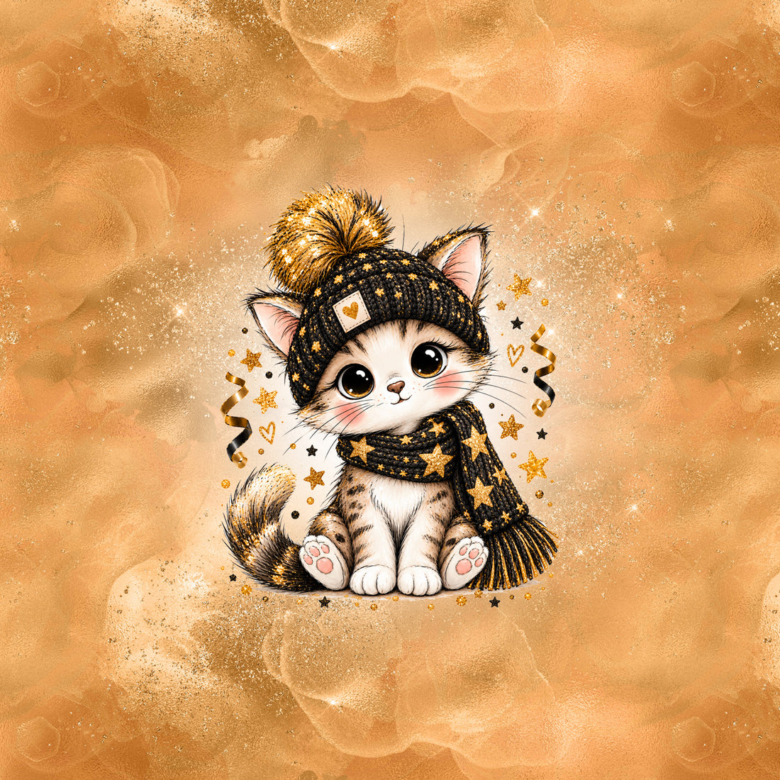 New Years Cat Panel New Years Girls Serie 2027