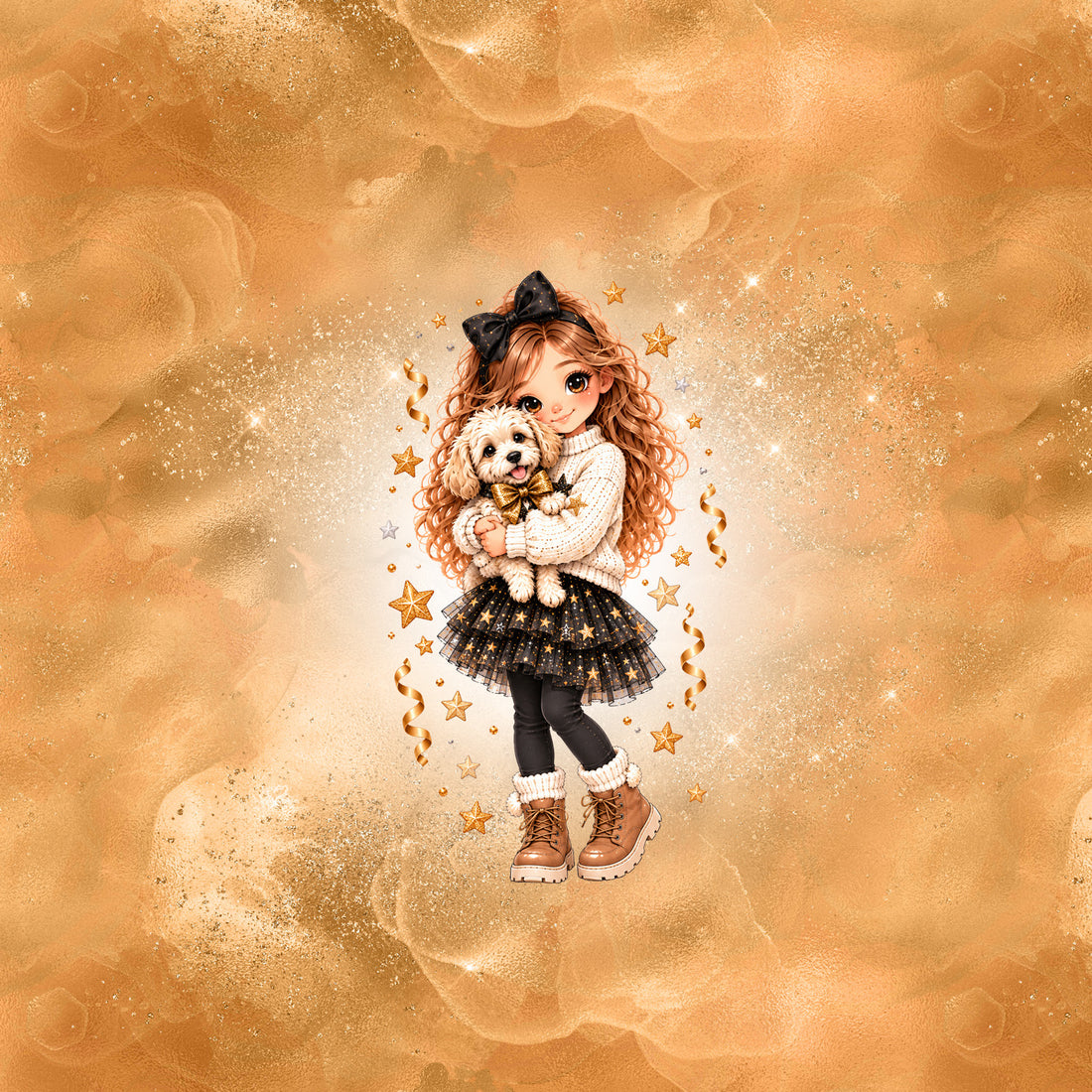 New Years Girl Hund Girl Panel New Years Girls Serie 2027