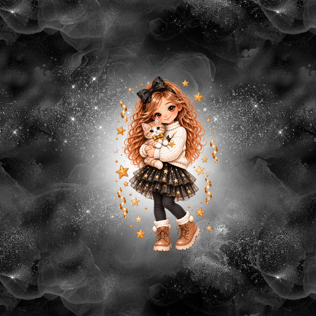 New Years Girl Cat Girl Panel New Years Girls Serie 2027