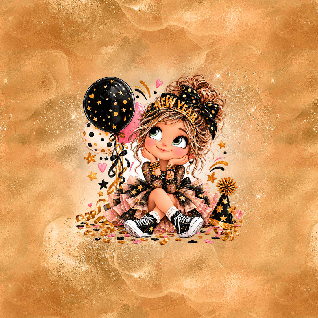 New Years Panel Gold New Years Girls Serie 2027