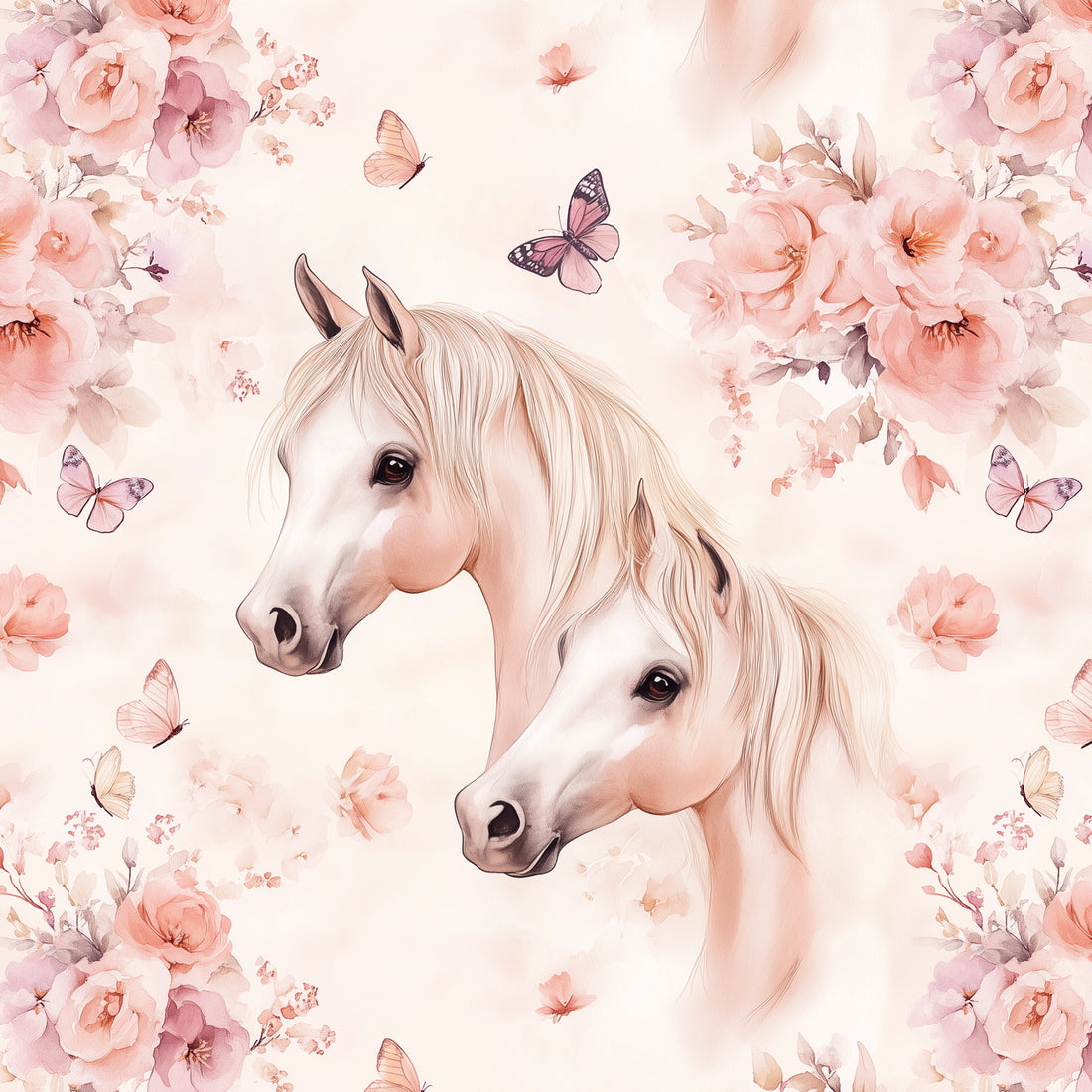 VORBESTELLUNG!! Watercolor Horses Bio Jersey *Horse Love 2026 Serie* - Staghorn Eigenproduktion