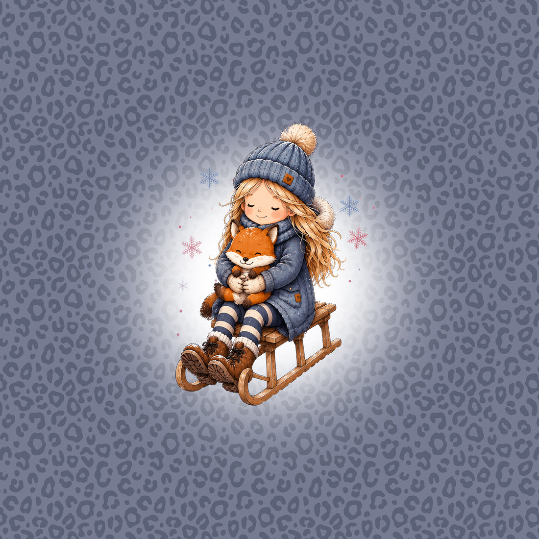 VORBESTELLUNG!! 70cm!! Leo Schlitten Girl Panel Bio Sweat *Winter 2026 Serie* - Staghorn Eigenproduktion