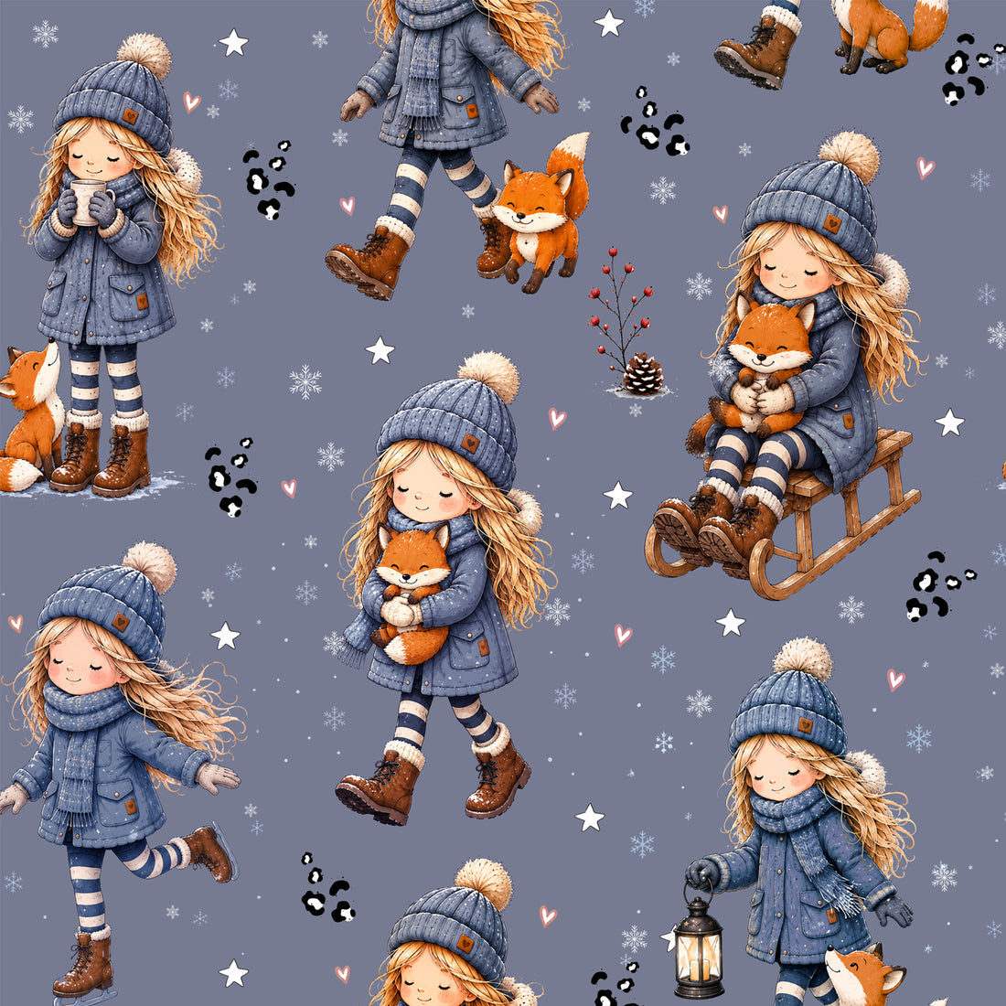 VORBESTELLUNG!! Winter Girls Allover Blond Bio Sweat *Winter 2026 Serie* - Staghorn Eigenproduktion