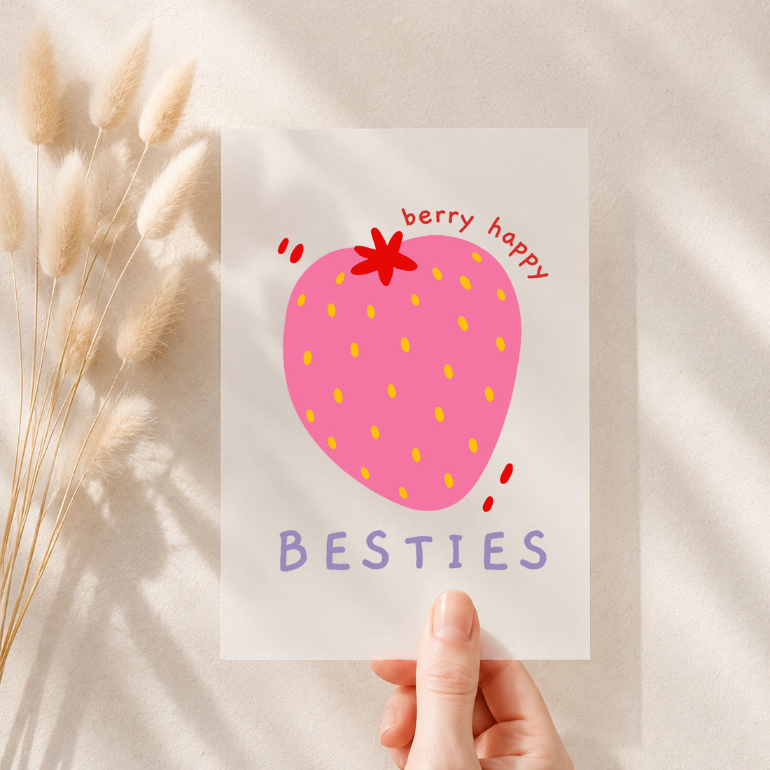 NEU!!! Bügelbild *Berry Besties Rosa* Staghorn exklusiv Eigenproduktion