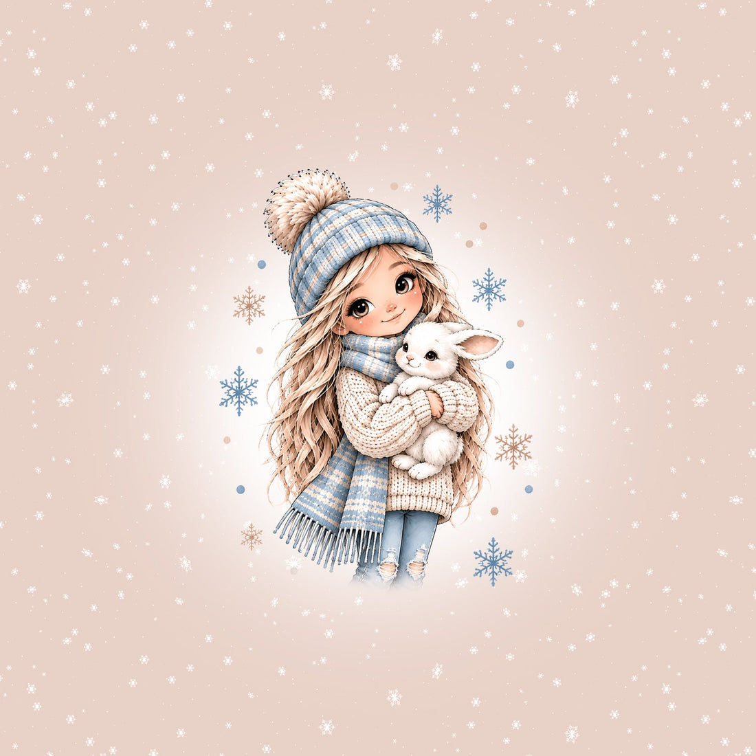 Bunny Girl Panel – Cutie Winter Neutrals Serie
