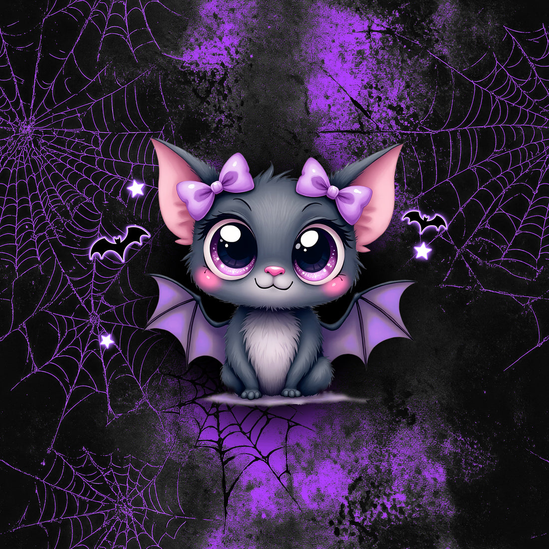 VORBESTELLUNG!! 70cm!! Cute Bat Panel Bio Sweat *Halloween 2026 Serie* - Staghorn Eigenproduktion