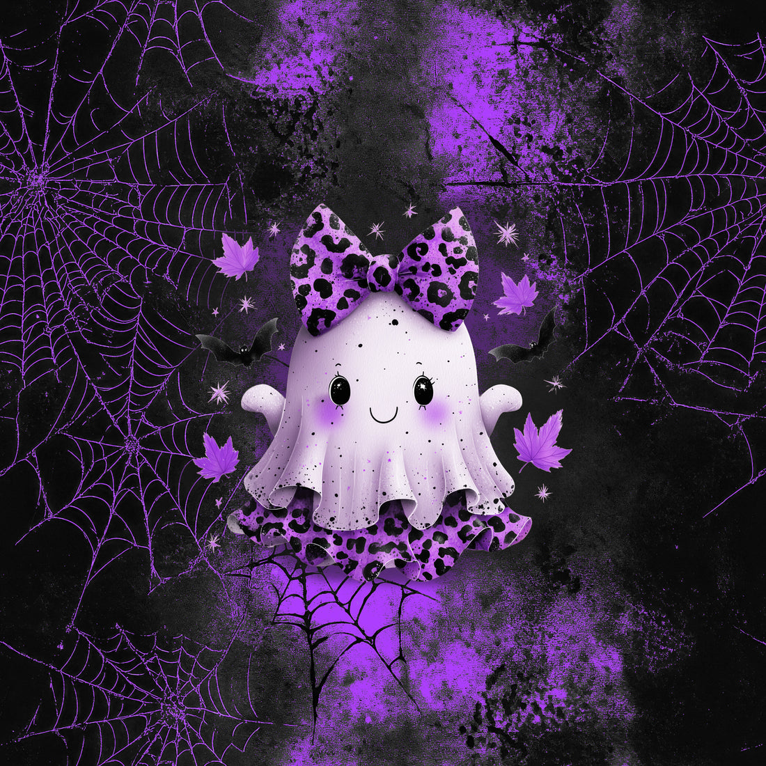 VORBESTELLUNG!! 70cm!! Cute Leo Ghost Panel Bio Sweat *Halloween 2026 Serie* - Staghorn Eigenproduktion