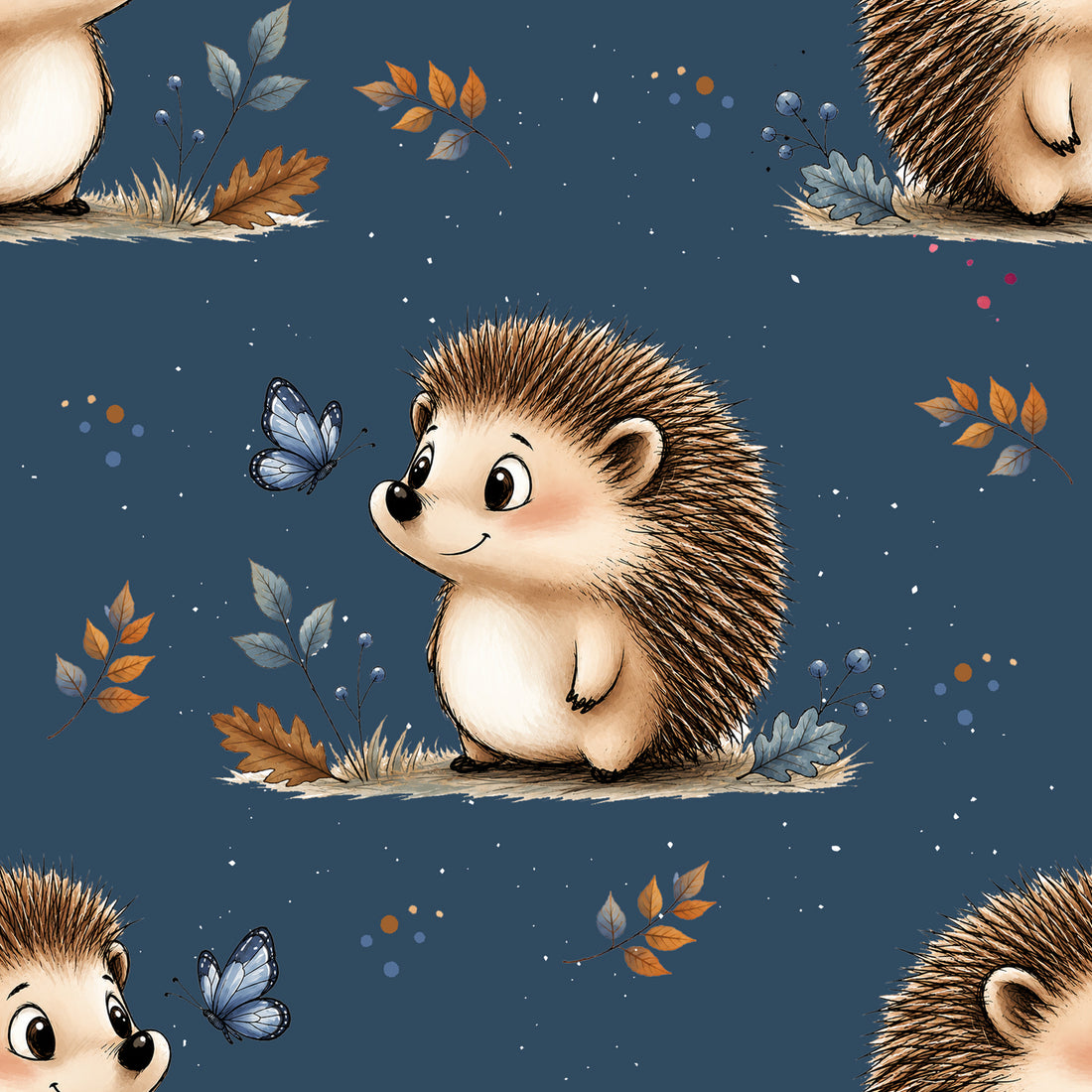 VORBESTELLUNG!! Cutie Igel Blue Bio Jersey *Herbst 2026 Serie* - Staghorn Eigenproduktion