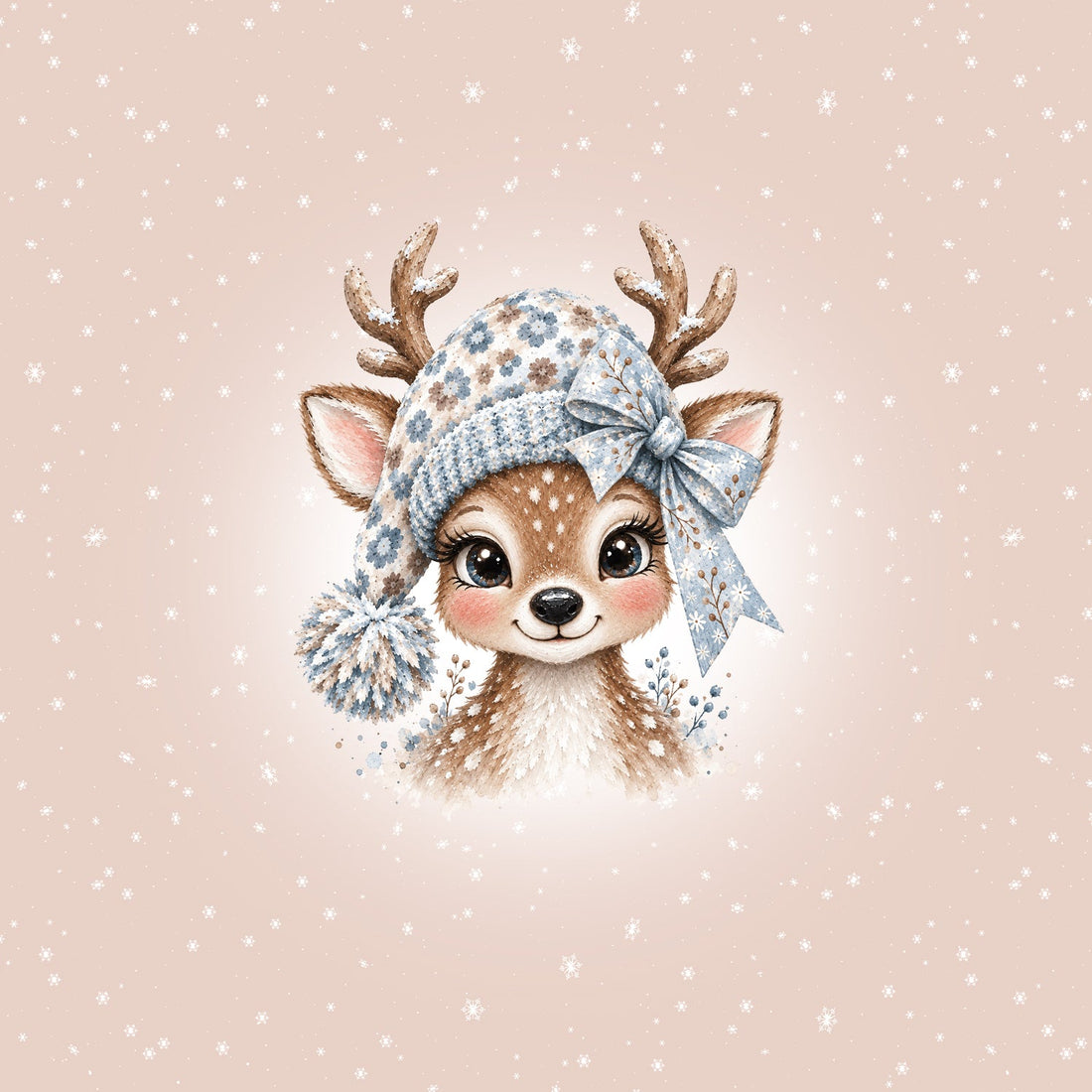 Cutie Deer Panel – Cutie Winter Neutrals Serie