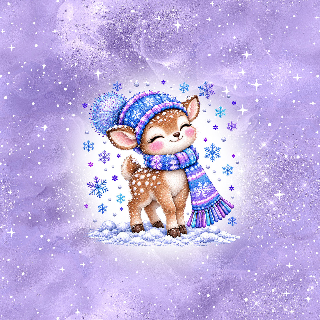 VORBESTELLUNG!! 70cm!! Winter Deer Panel Bio Sweat *Winter Serie 2026* - Staghorn Eigenproduktion