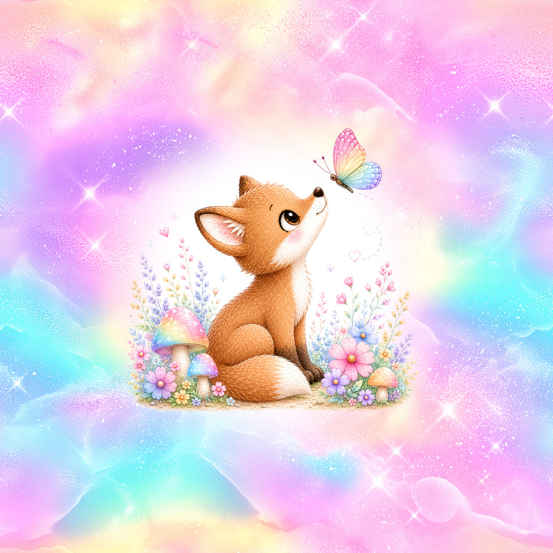 70cm!! Butterfly Fox Neu Panel Jersey *Bunter Herbst Serie* - Staghorn Eigenproduktion