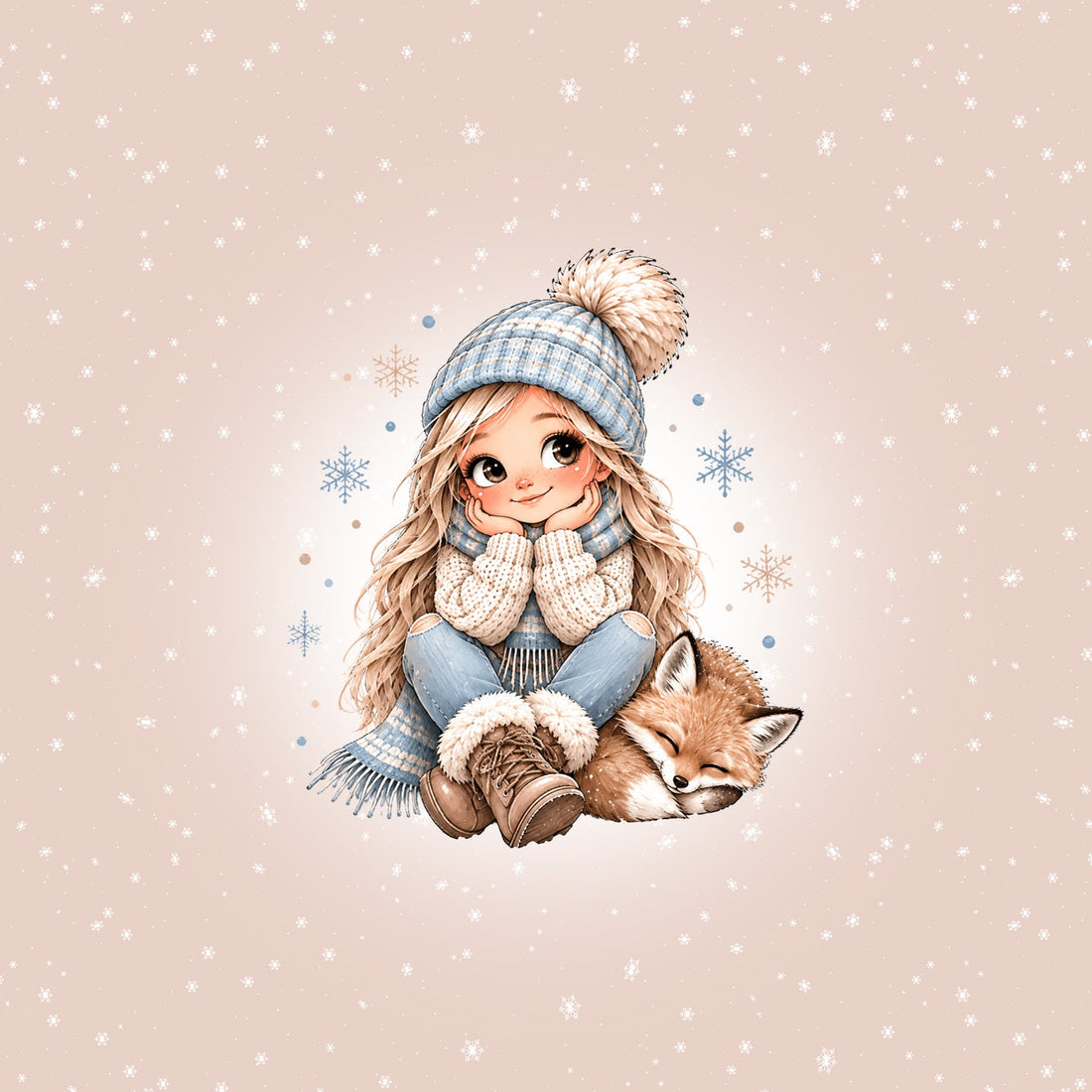 Fuchs Girl Panel – Cutie Winter Neutrals Serie