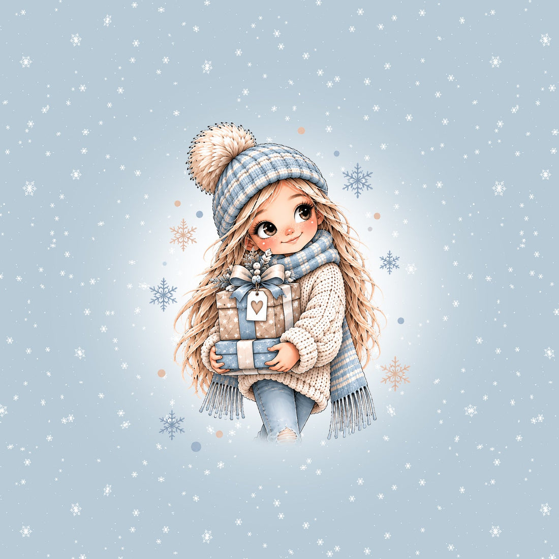 Geschenk Mädchen Panel – Cutie Winter Neutrals Serie