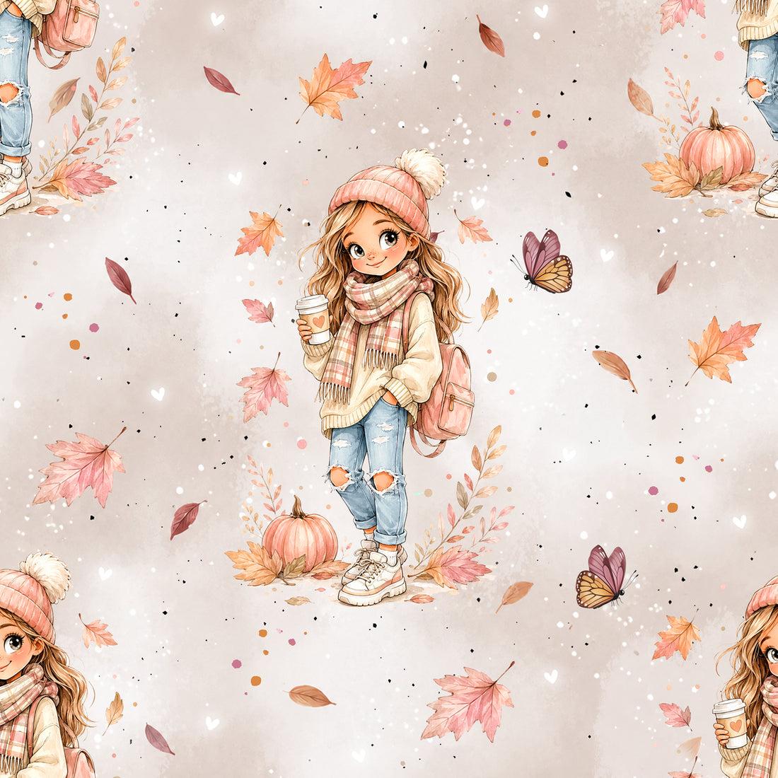Herbst Girls Allover Sweat *Cutie Herbst 2026 Serie* - Staghorn Eigenproduktion