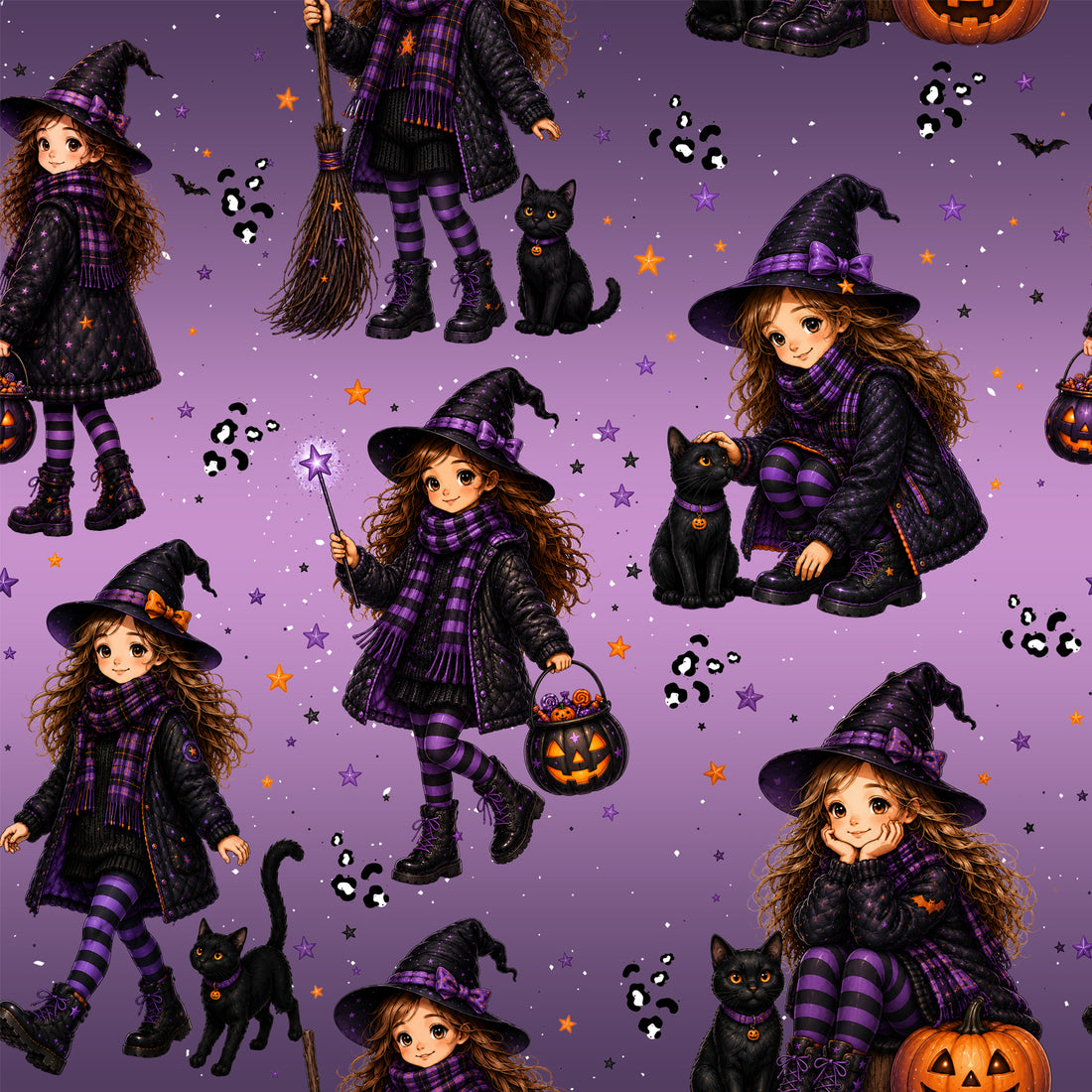 VORBESTELLUNG!! Halloween Girls Purple Bio Sweat *Design Days - Halloween* - Staghorn Eigenproduktion