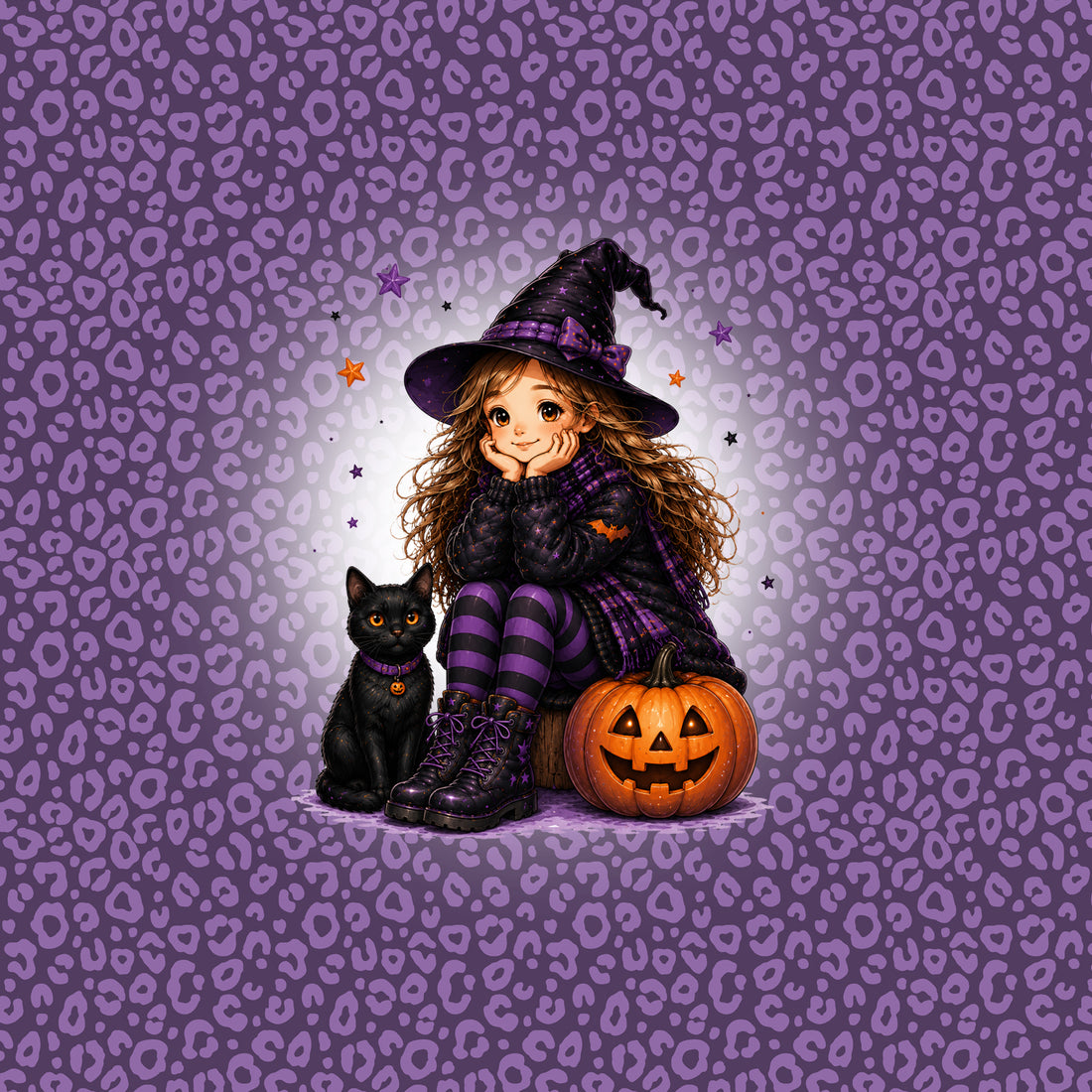 VORBESTELLUNG!! 70cm!! Brünette Halloween Girl Panel Sweat *Design Days* - Staghorn Eigenproduktion