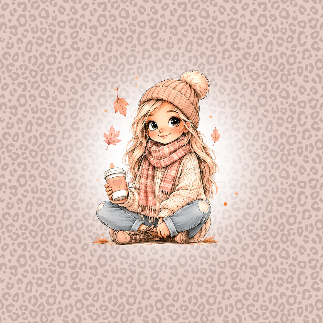 VORBESTELLUNG!! 70cm!! Herbst Girl Beige Panel Sweat *Design Days* - Staghorn Eigenproduktion