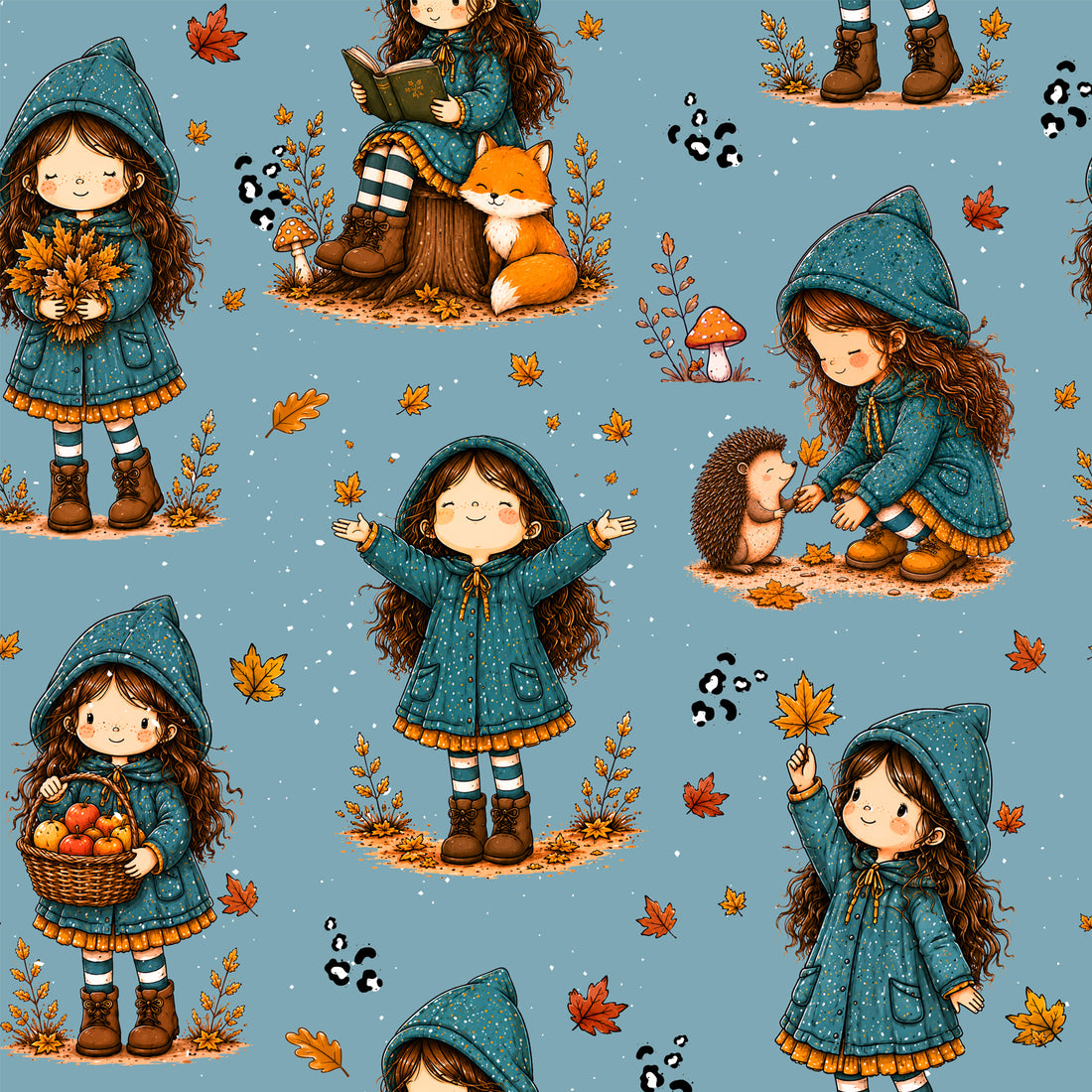 VORBESTELLUNG!! Herbst Girl Teal Petrol Bio Sweat *Design Days* - Staghorn Eigenproduktion