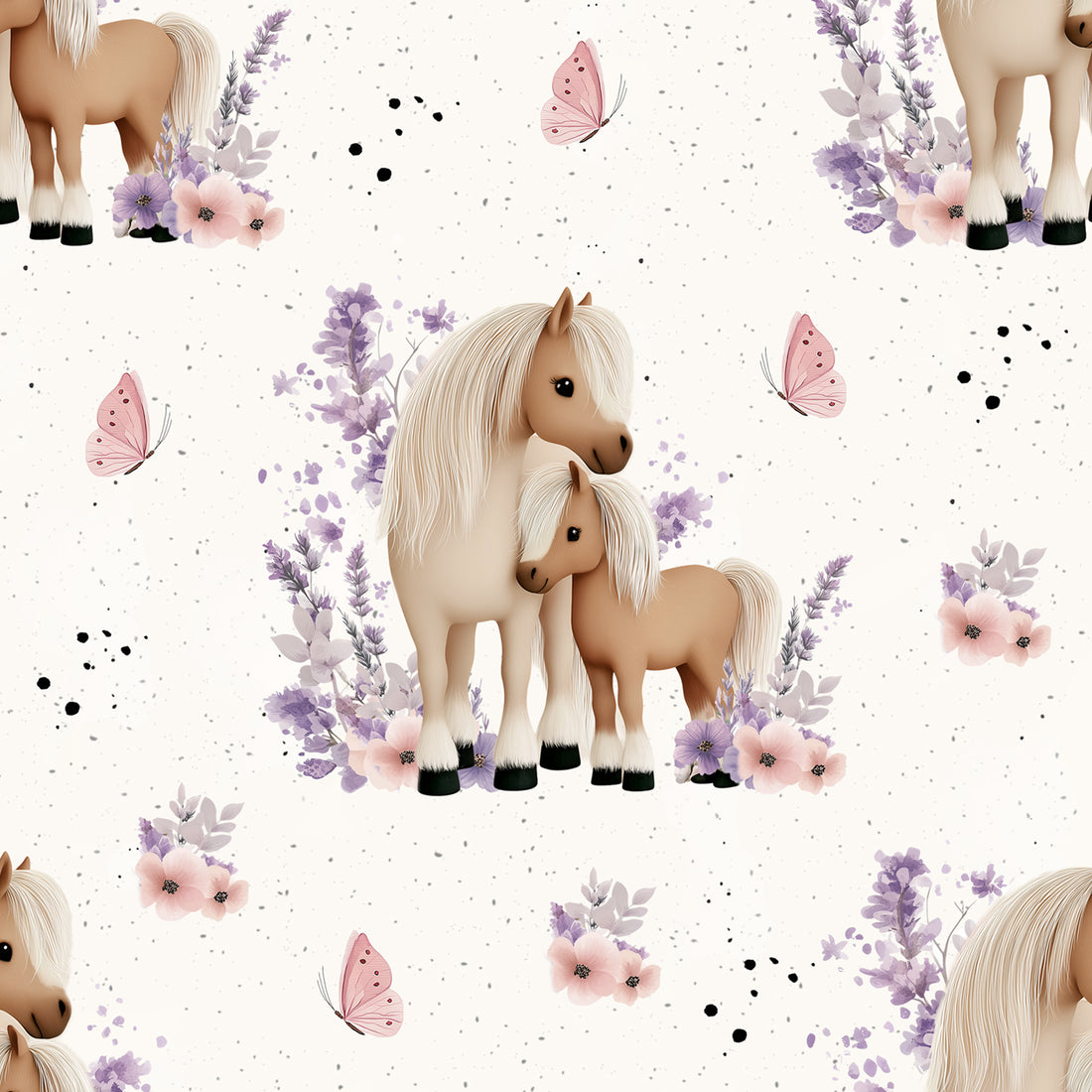 VORBESTELLUNG!! Horse Family Allover Bio Jersey *Horse Love 2026 Serie* - Staghorn Eigenproduktion