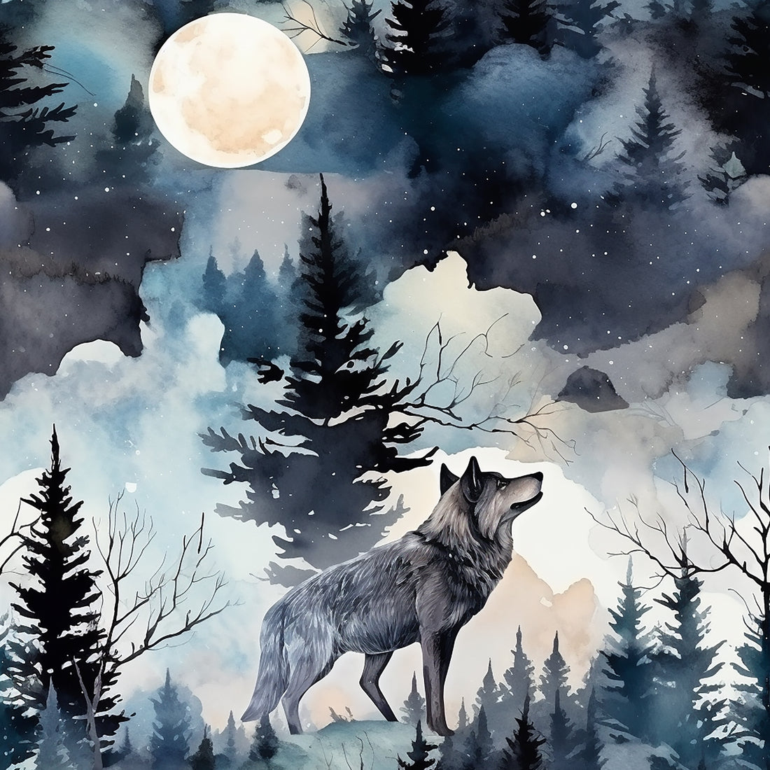 VORBESTELLUNG!! Moon Wolf Blue Bio Sweat *Herbst 2026 Serie* - Staghorn Eigenproduktion