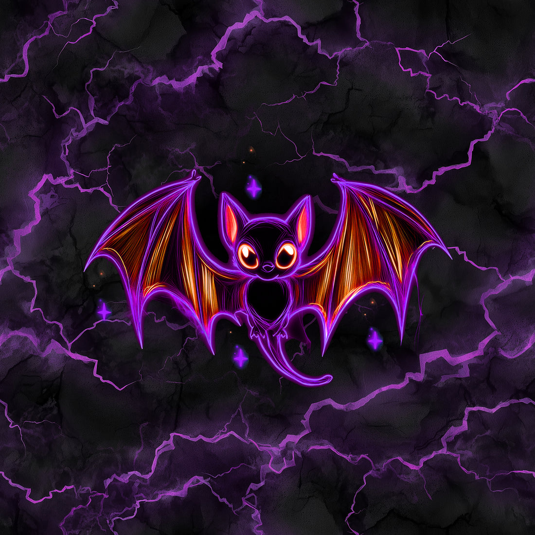 VORBESTELLUNG!! 70cm!! Neon Bat Panel Bio Sweat *Halloween 2026 Serie* - Staghorn Eigenproduktion