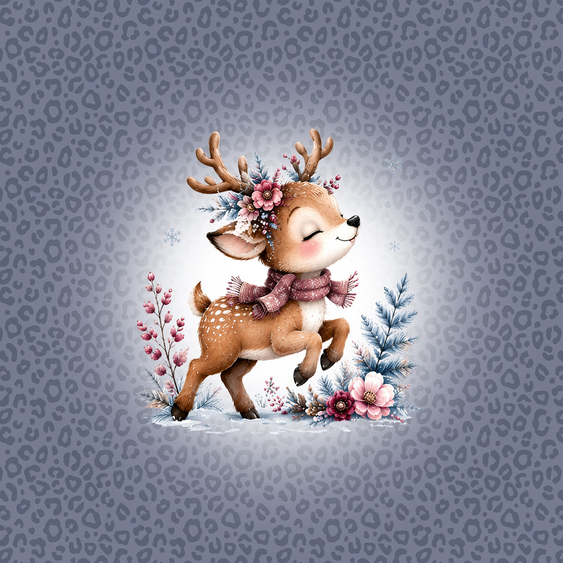VORBESTELLUNG!! 70cm!! Leo Cutie Raindeer Panel Bio Sweat *Winter 2026 Serie* - Staghorn Eigenproduktion