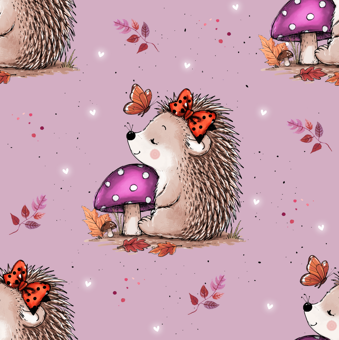 NEU!!! Igel &amp; Pilz Liebe Rib Jersey *Cuties Rib 2026 Serie* - Staghorn Eigenproduktion