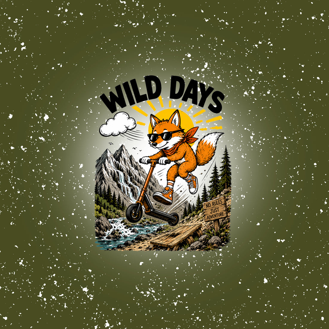 VORBESTELLUNG!! 70cm!! Wild Days Panel Sweat *Herbst 2026 Serie* - Staghorn Eigenproduktion