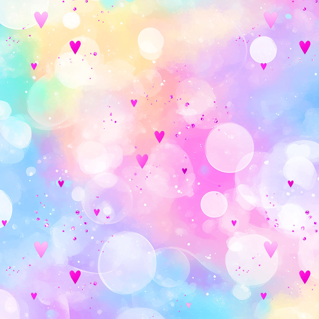 VORBESTELLUNG!! Bokeh Hearts Bio Jersey *Summer Life Serie* - Staghorn Eigenproduktion