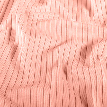 Breit Rib Jersey Koralle - Baumwolljersey - Oeketex