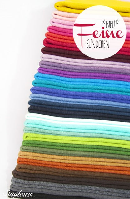 Bündchen Hellblau - Feinstrick Bündchen