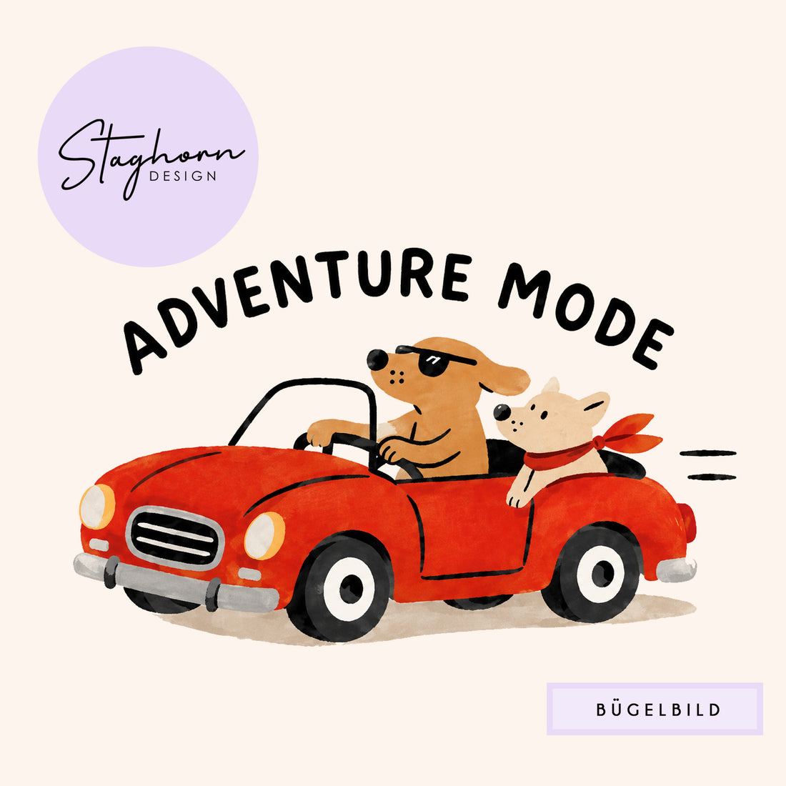NEU!!! Bügelbild *Adventure Mode* Staghorn exklusiv Eigenproduktion