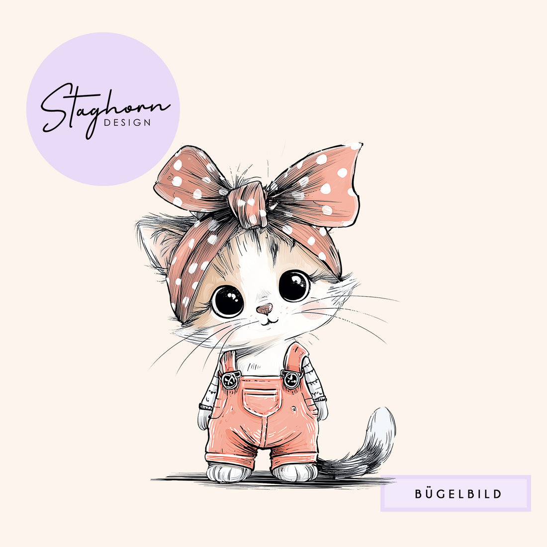 NEU!!! Bügelbild *Coral Cat* Staghorn exklusiv Eigenproduktion