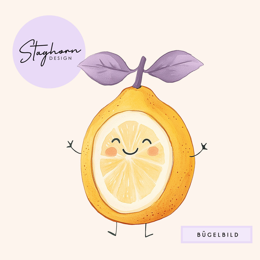 NEU!!! Bügelbild *Cutie Lemon ll* Staghorn exklusiv Eigenproduktion