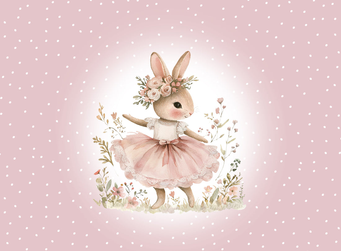 *70cm!!! Ballerina Bunny Panel* Bio Jersey Panel *Ostern 2026 Serie* Eigenproduktion
