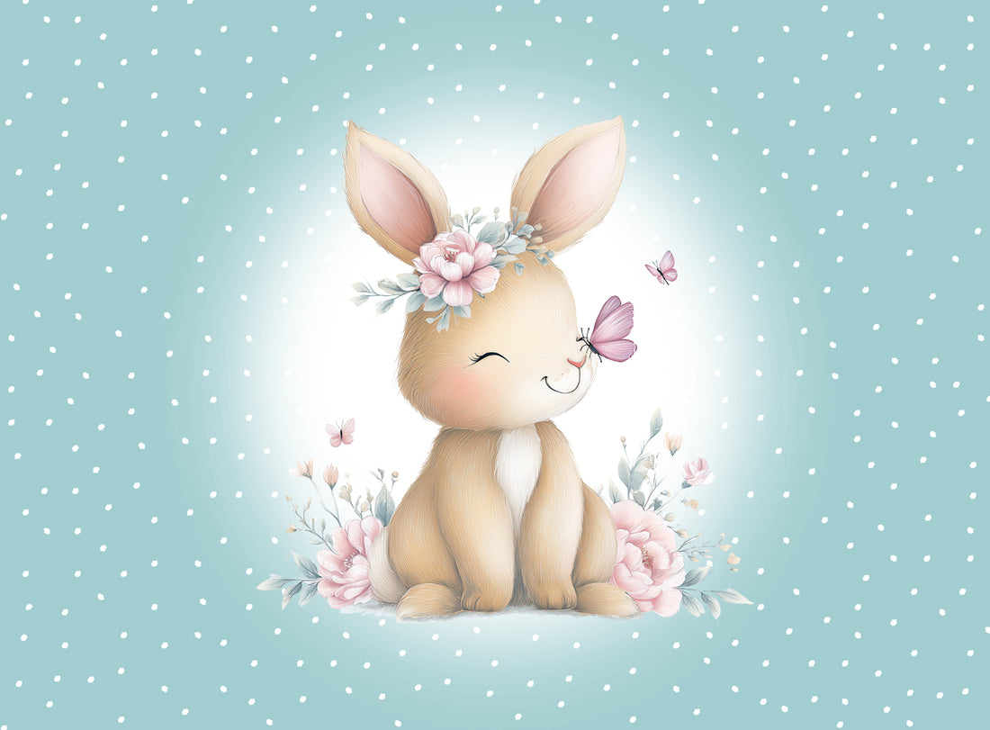 *70cm!!! Bunny Bleu Panel* Bio Jersey Panel *Ostern 2026 Serie* Eigenproduktion