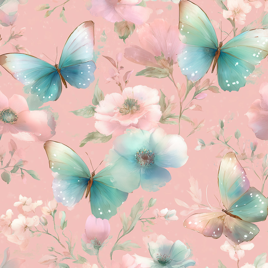 *Butterflies Rose* Bio Jersey *Spring Fling Serie* Staghorn Eigenproduktion