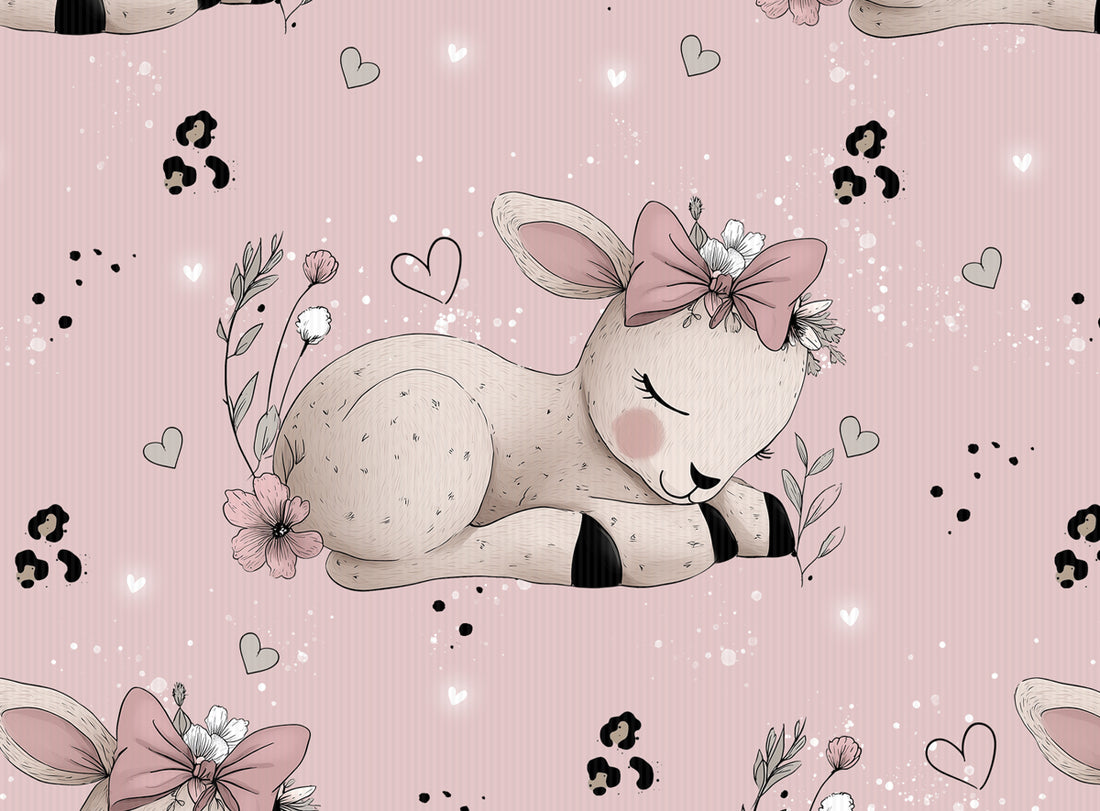 Cutie Deer Rose Rib Jersey *Cutie Pies ll Serie* - Staghorn Eigenproduktion