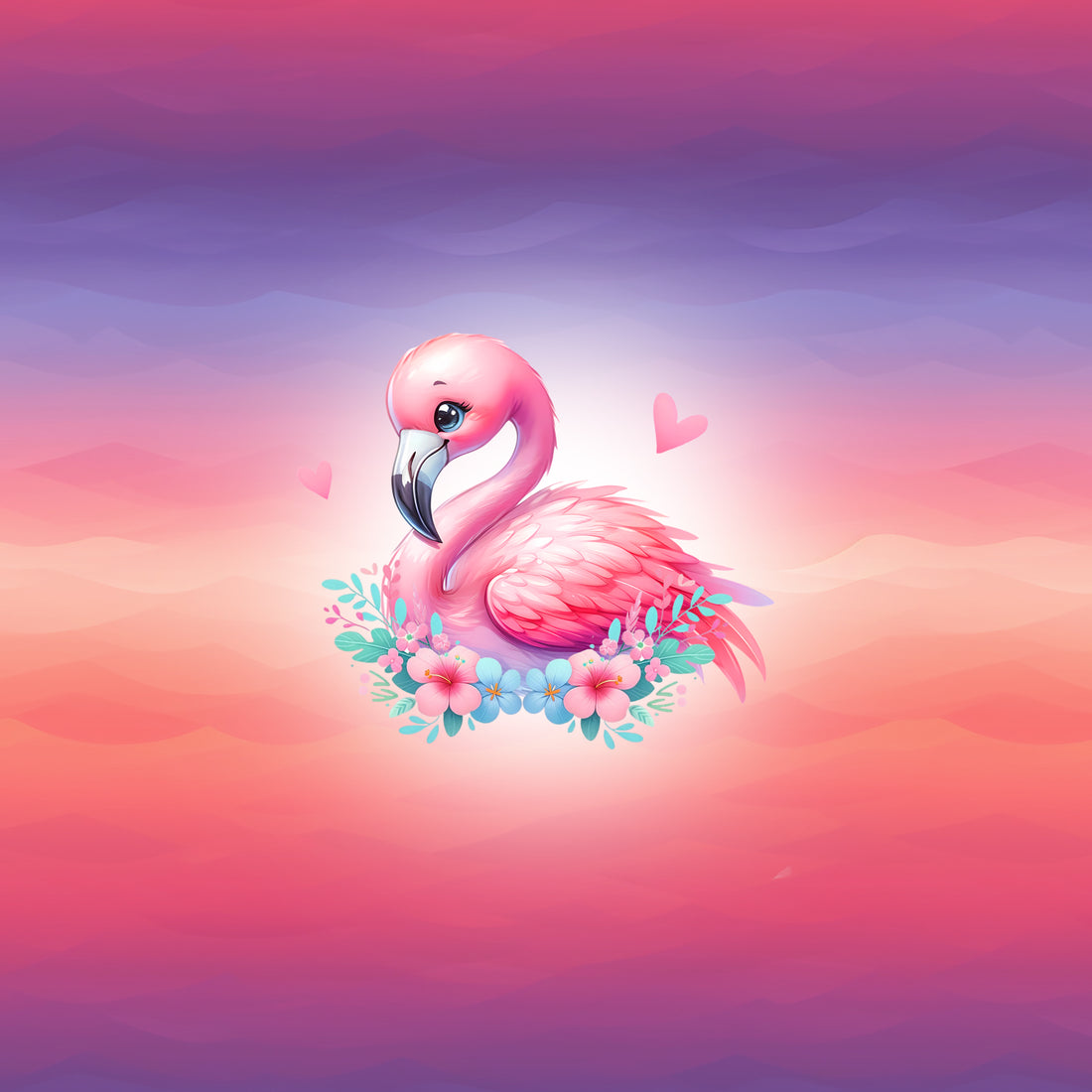 70cm!! Cutie Flamingo Jersey Panel *Tropical Summer Serie* - Staghorn Eigenproduktion