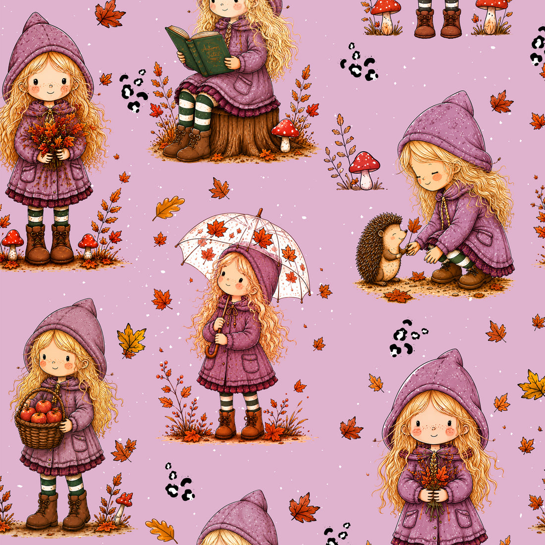 VORBESTELLUNG!! Blonde Herbst Mädchen Flieder Bio Sweat *Design Days* - Staghorn Eigenproduktion