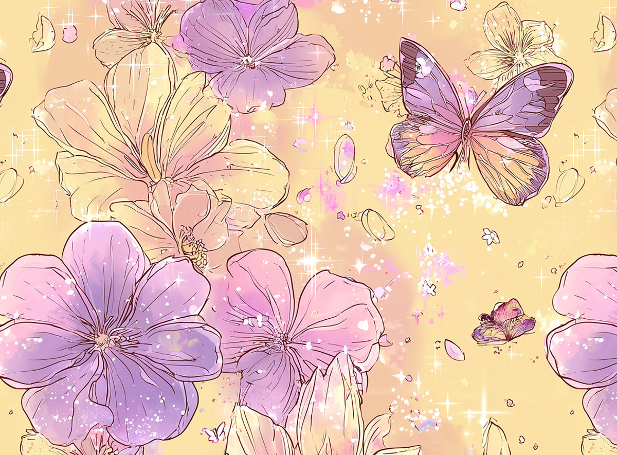 *Butterfly Flowers Lemon* Bio Jersey *Ostern 2026 Serie* Eigenproduktion