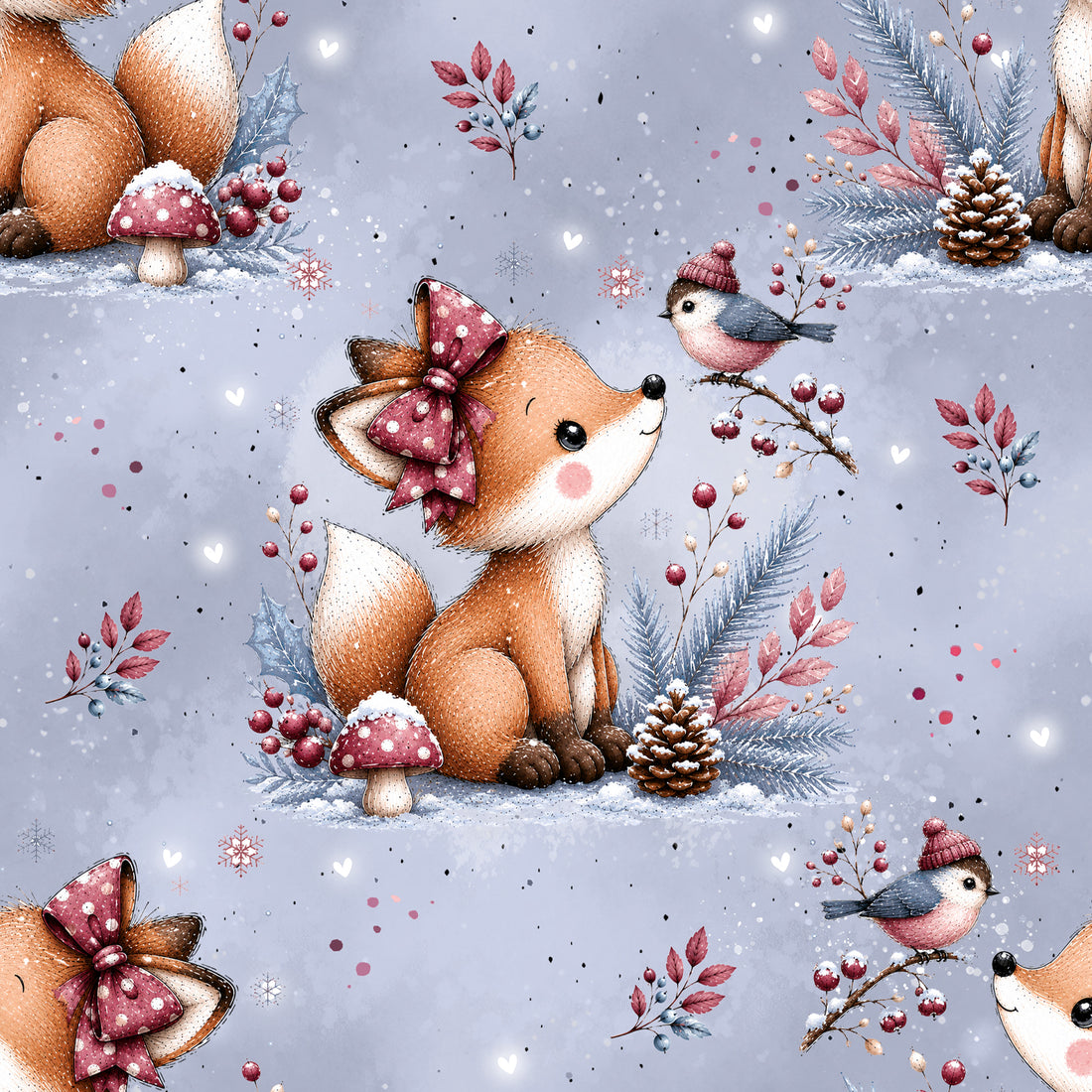 VORBESTELLUNG!! Winter Fox Allover Bio Sweat *Winter 2026 Serie* - Staghorn Eigenproduktion