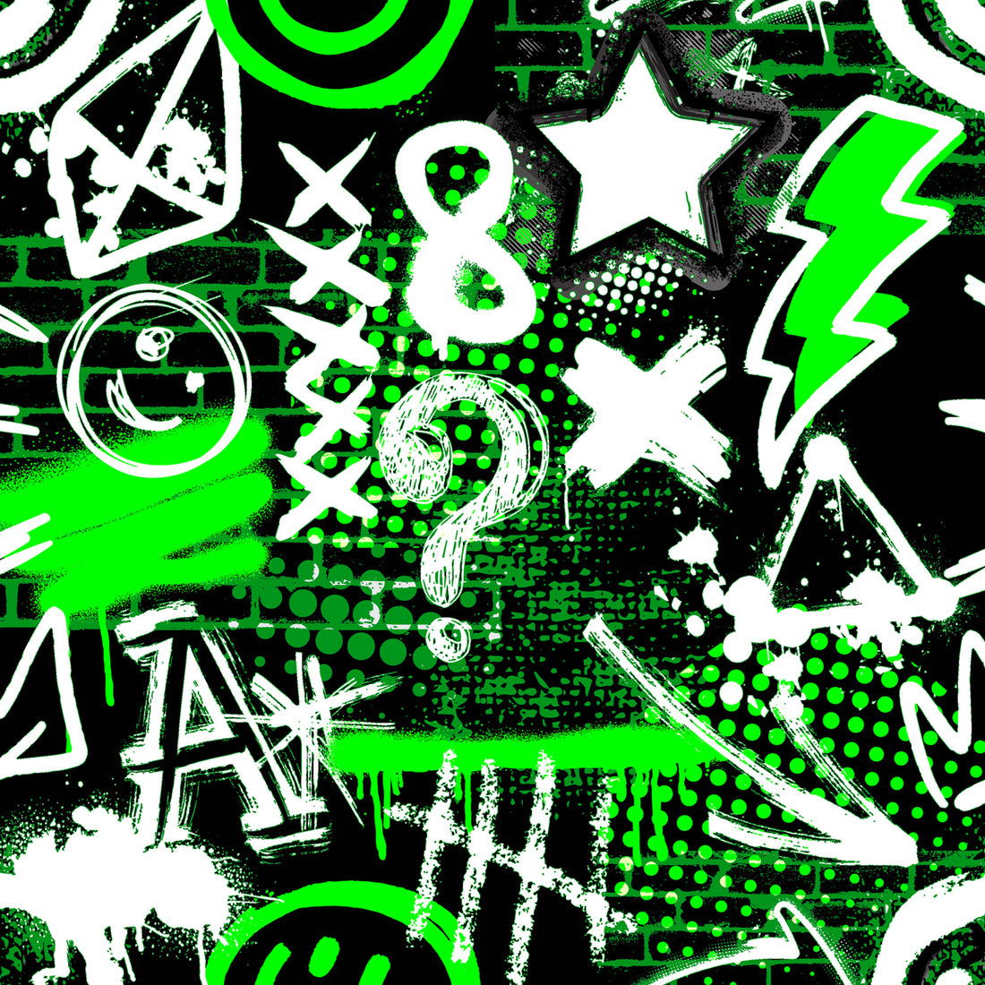 Graffiti Bio Jersey *Dragon Green Serie* - Staghorn Eigenproduktion