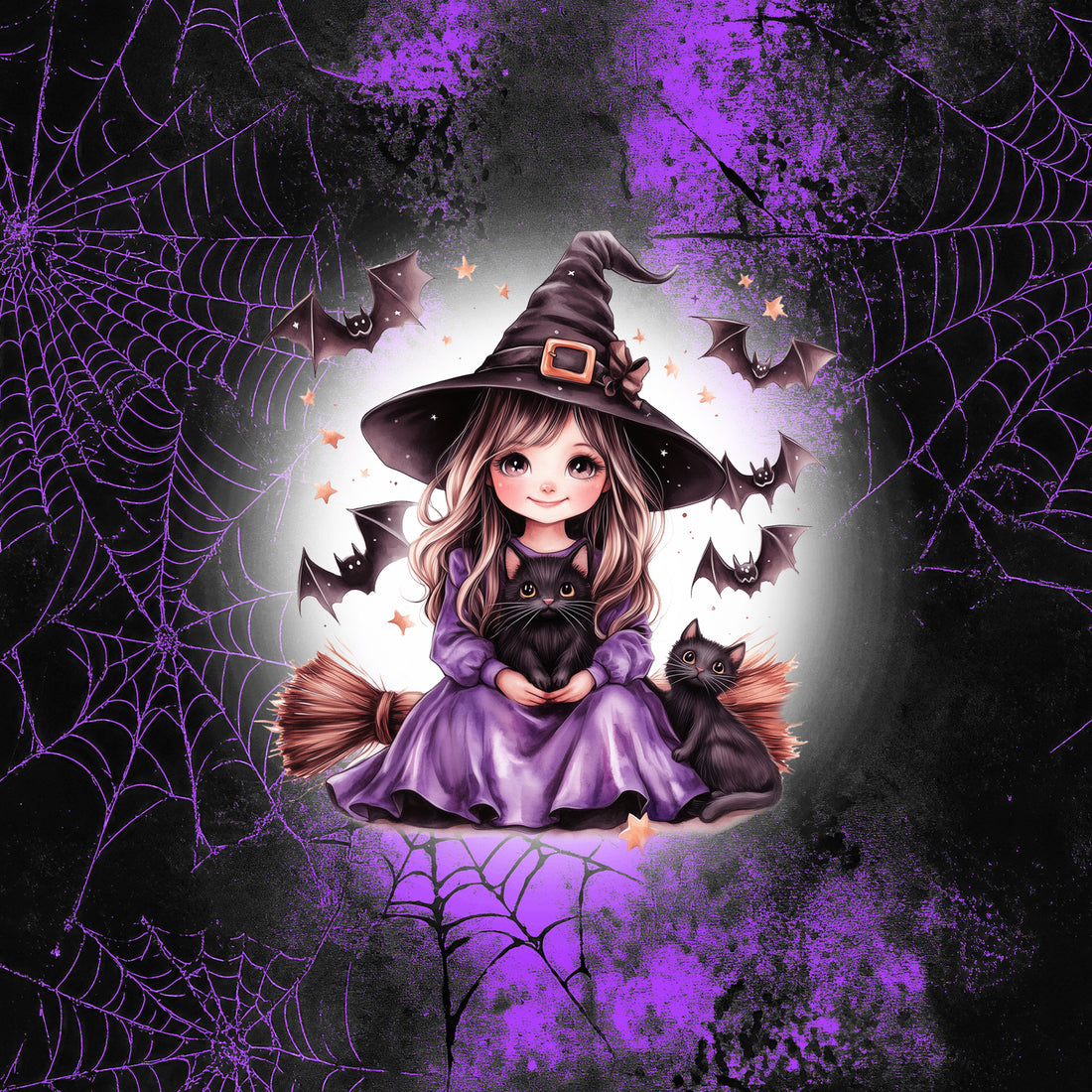 VORBESTELLUNG!! 70cm!! Halloween Cat Girl Panel Bio Sweat *Halloween 2026 Serie* - Staghorn Eigenproduktion