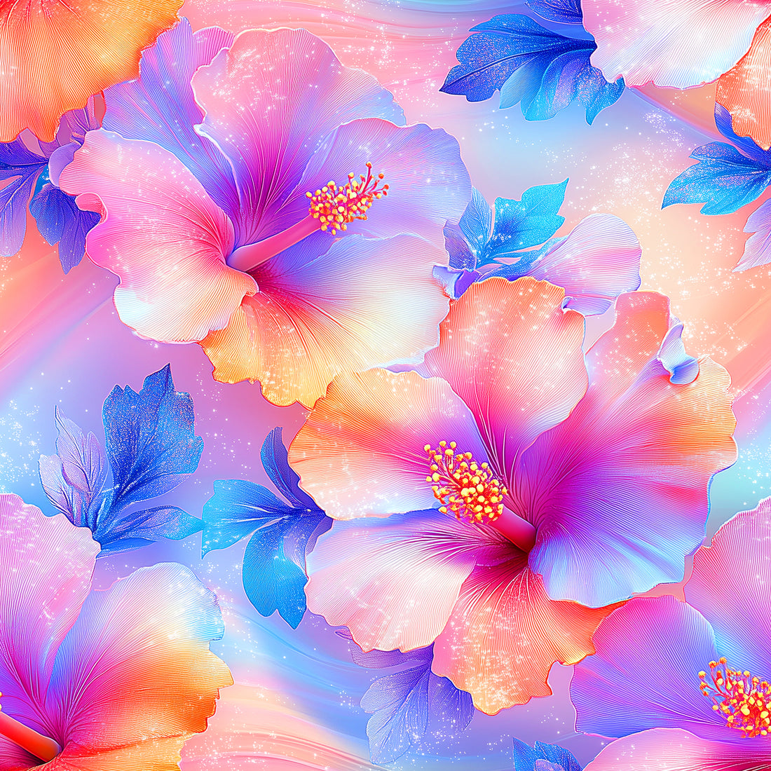 Hibiscus Light Bio Jersey *Tropical Summer Serie* - Staghorn Eigenproduktion
