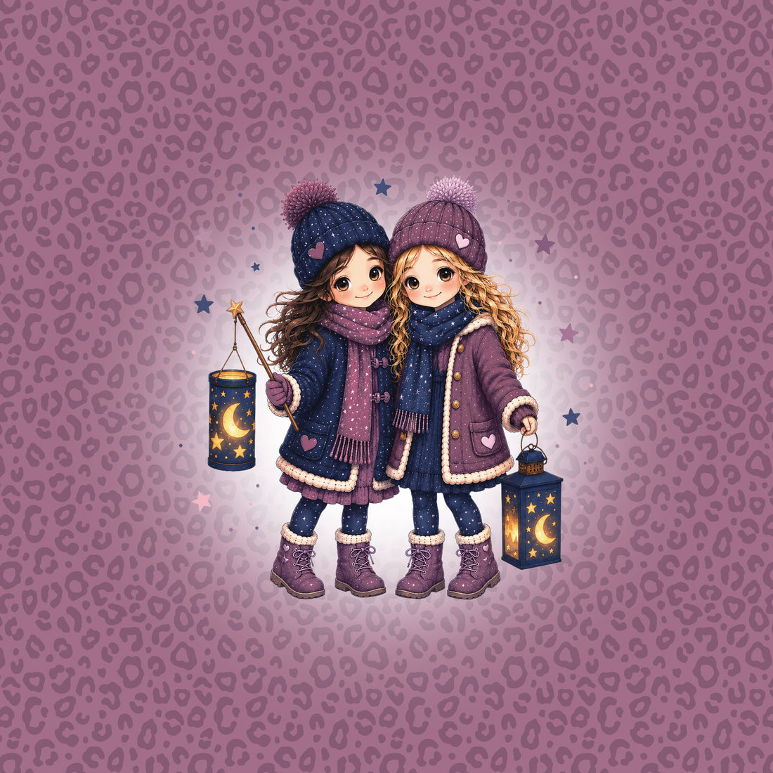 VORBESTELLUNG!! 70cm!! Best Friends Dusty Mauve Panel Bio Sweat *Laternen 2026 Serie* - Staghorn Eigenproduktion