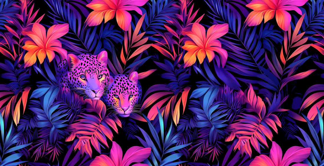 70cm!! Leopard Panel Bio Jersey *Tropical Summer Serie* - Staghorn Eigenproduktion