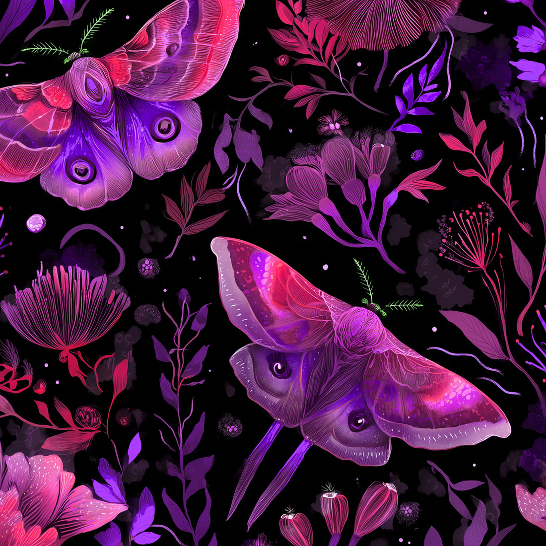 VORBESTELLUNG!! Floral Moths Pinky Purple Bio Sweat *Halloween 2026 Serie* - Staghorn Eigenproduktion